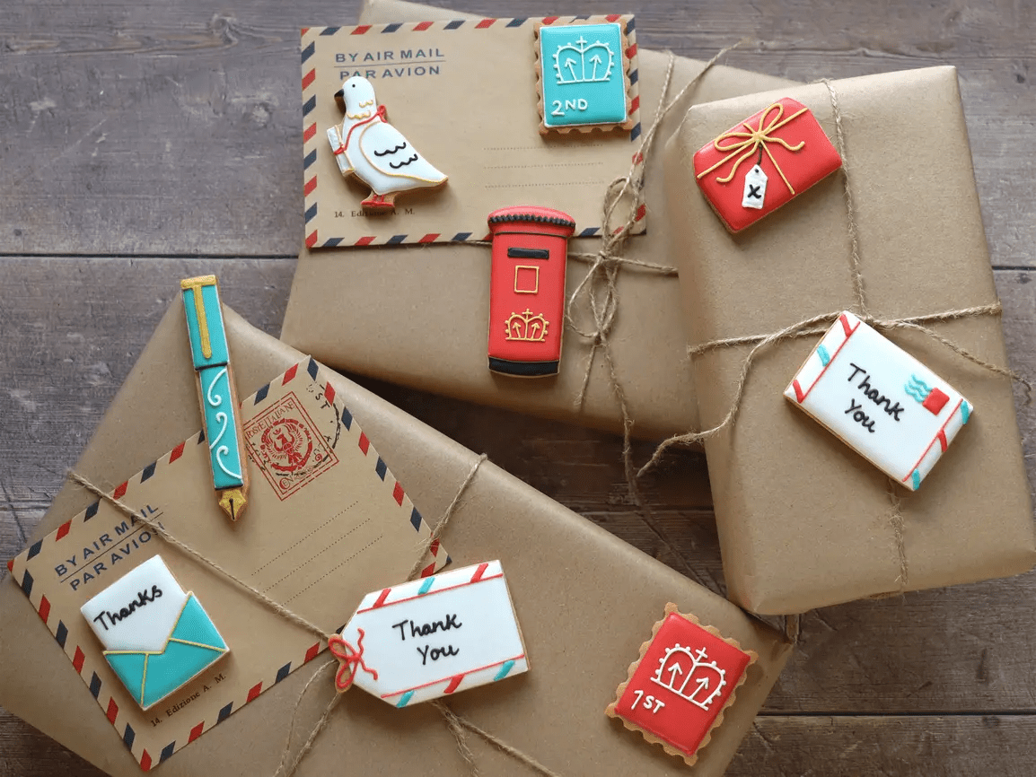 Handcrafted thank you biscuits by Biscuiteers, perfect personalized gifts for men, ideal for any occasion or season.