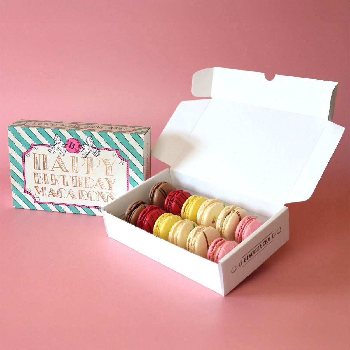12 Birthday Macarons - Biscuiteers