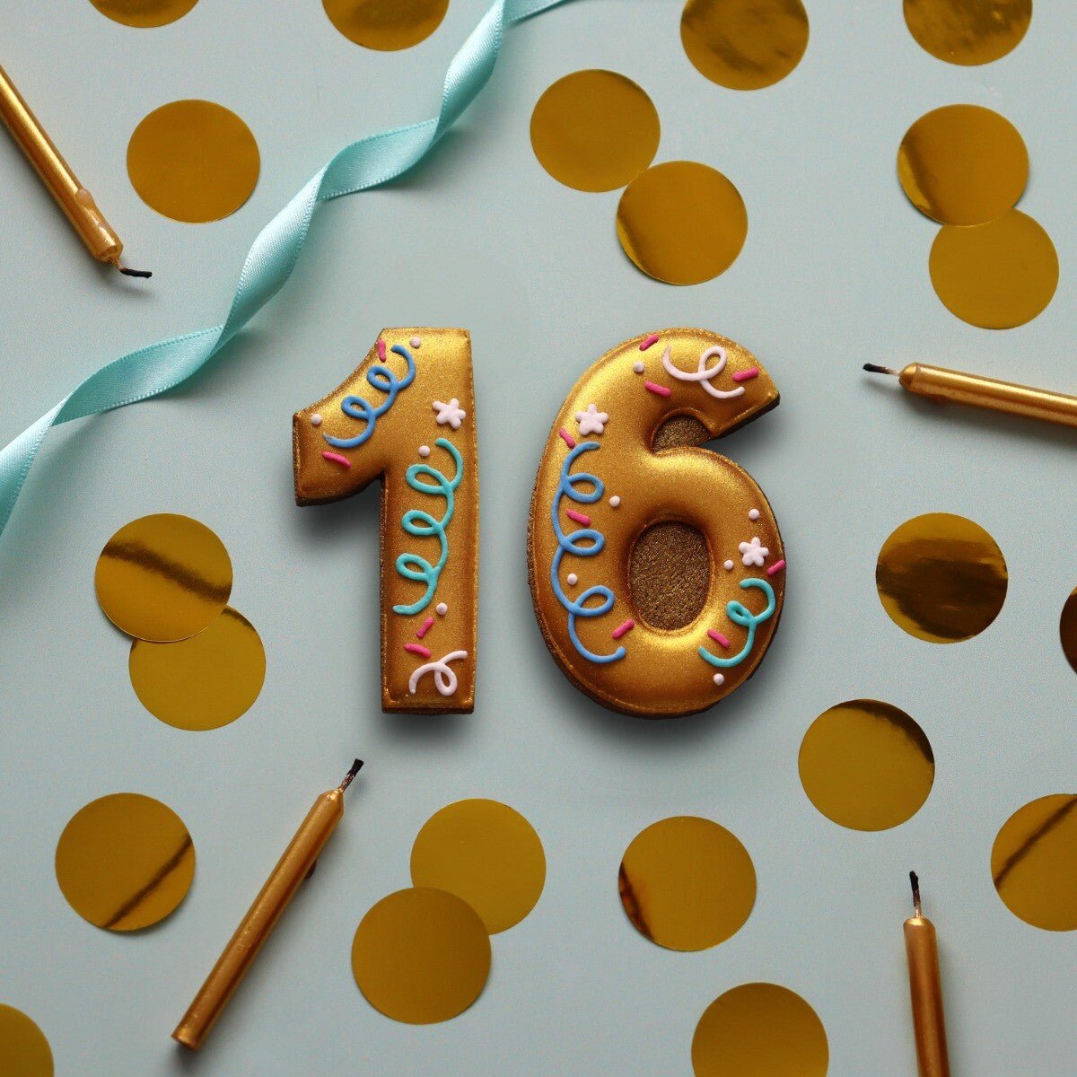 16th Birthday Milestone Letterbox Biscuit - Biscuiteers