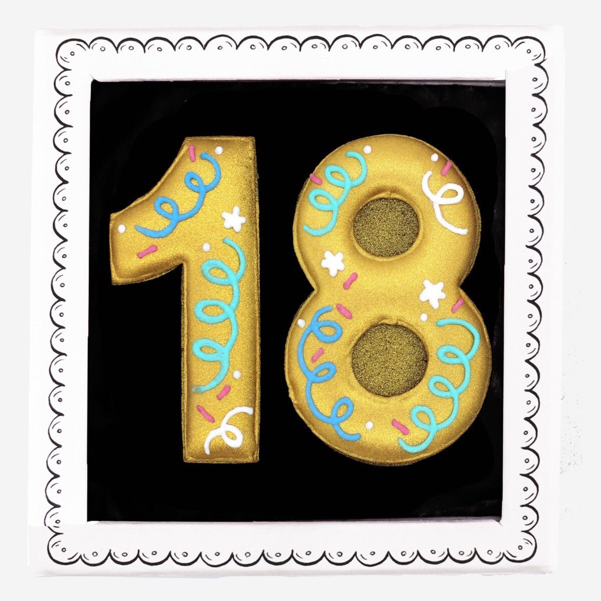18th Birthday Milestone Letterbox Biscuit - Biscuiteers