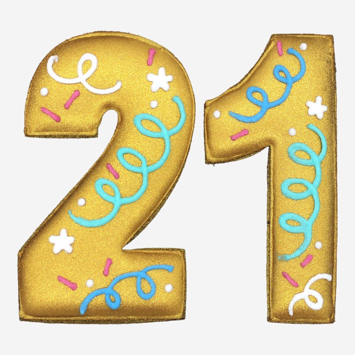 21st Birthday Milestone Letterbox Biscuit - Biscuiteers