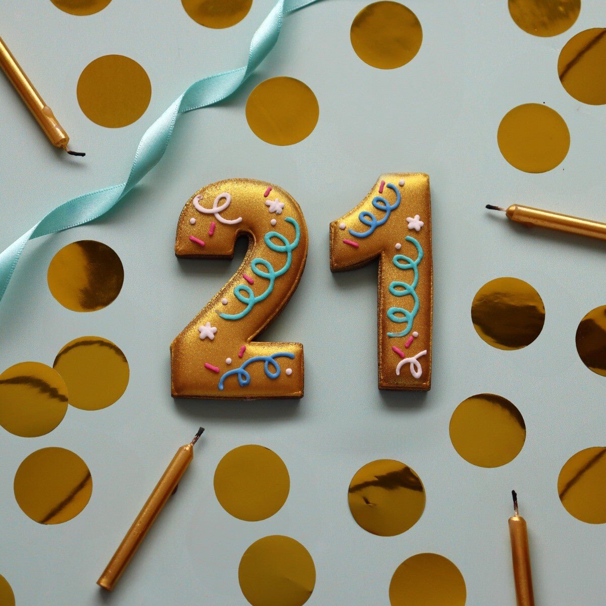 21st Birthday Milestone Letterbox Biscuit - Biscuiteers
