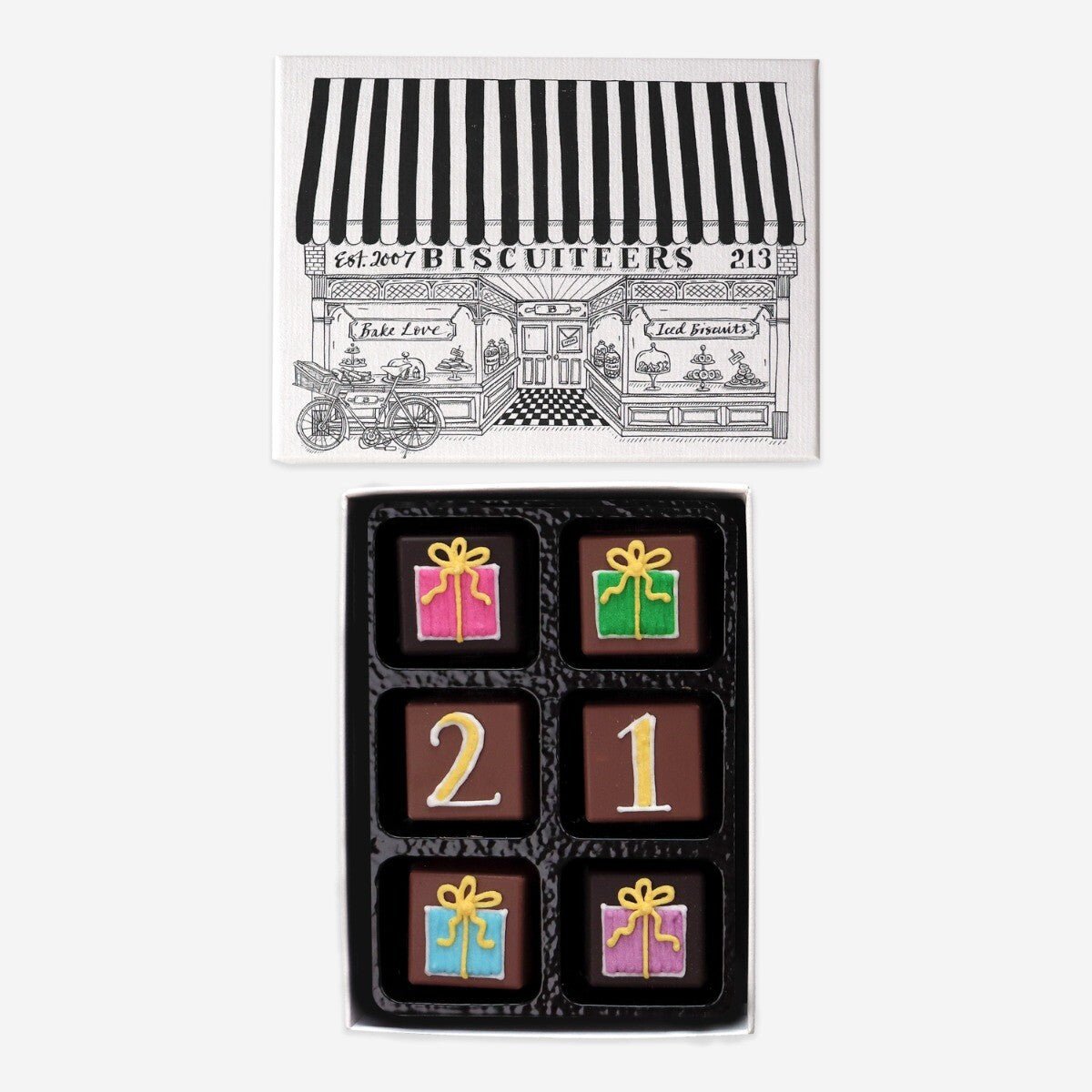 21st Birthday Milestone Little Box Of Chocolates - Biscuiteers