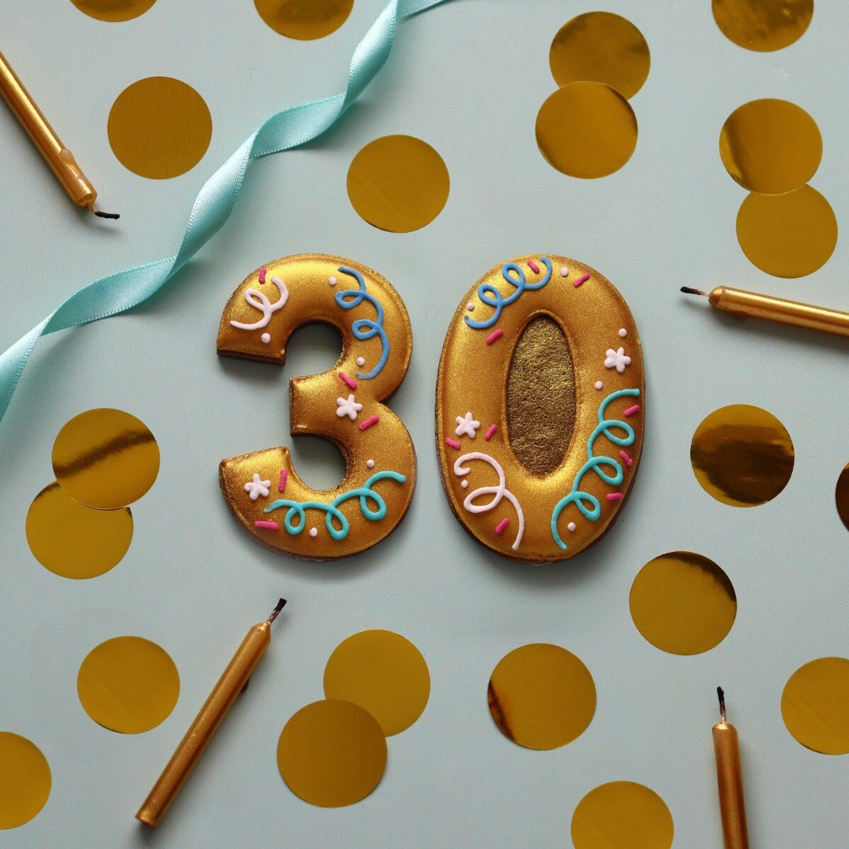 30th Birthday Milestone Letterbox Biscuit - Biscuiteers