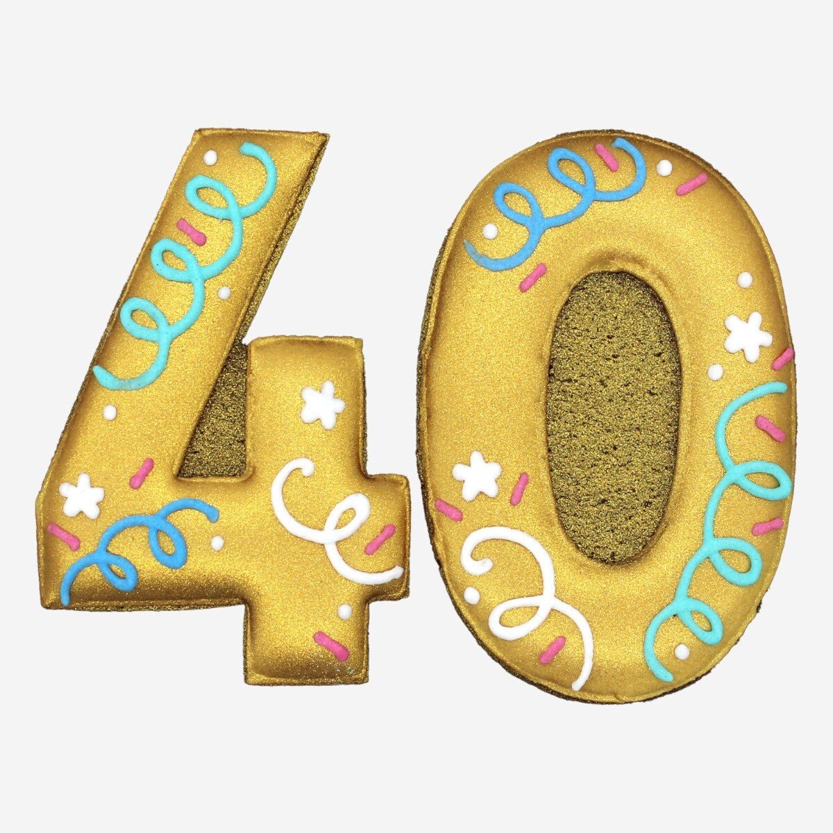 40th Birthday Milestone Letterbox Biscuit - Biscuiteers