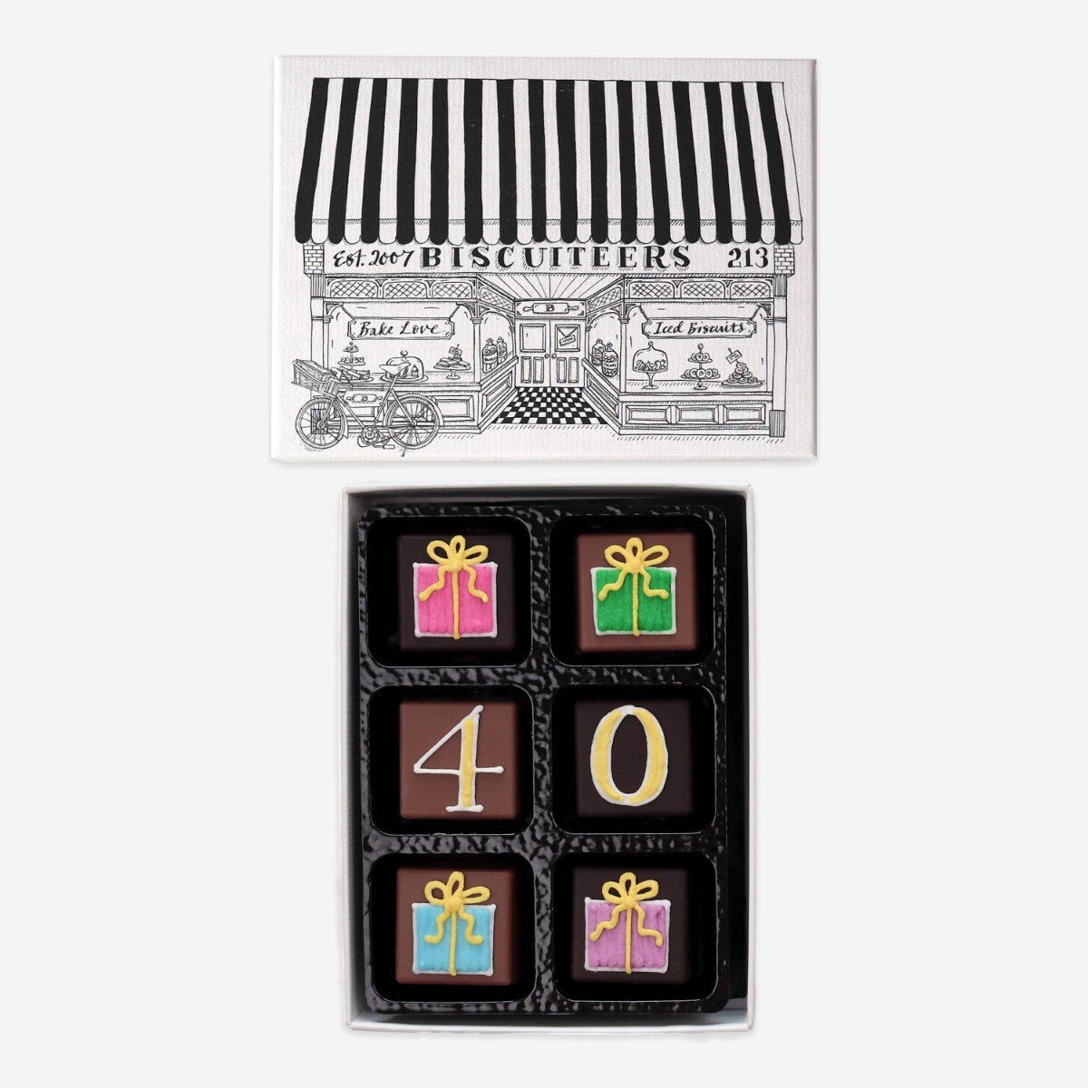 40th Birthday Milestone Little Box Of Chocolates - Biscuiteers