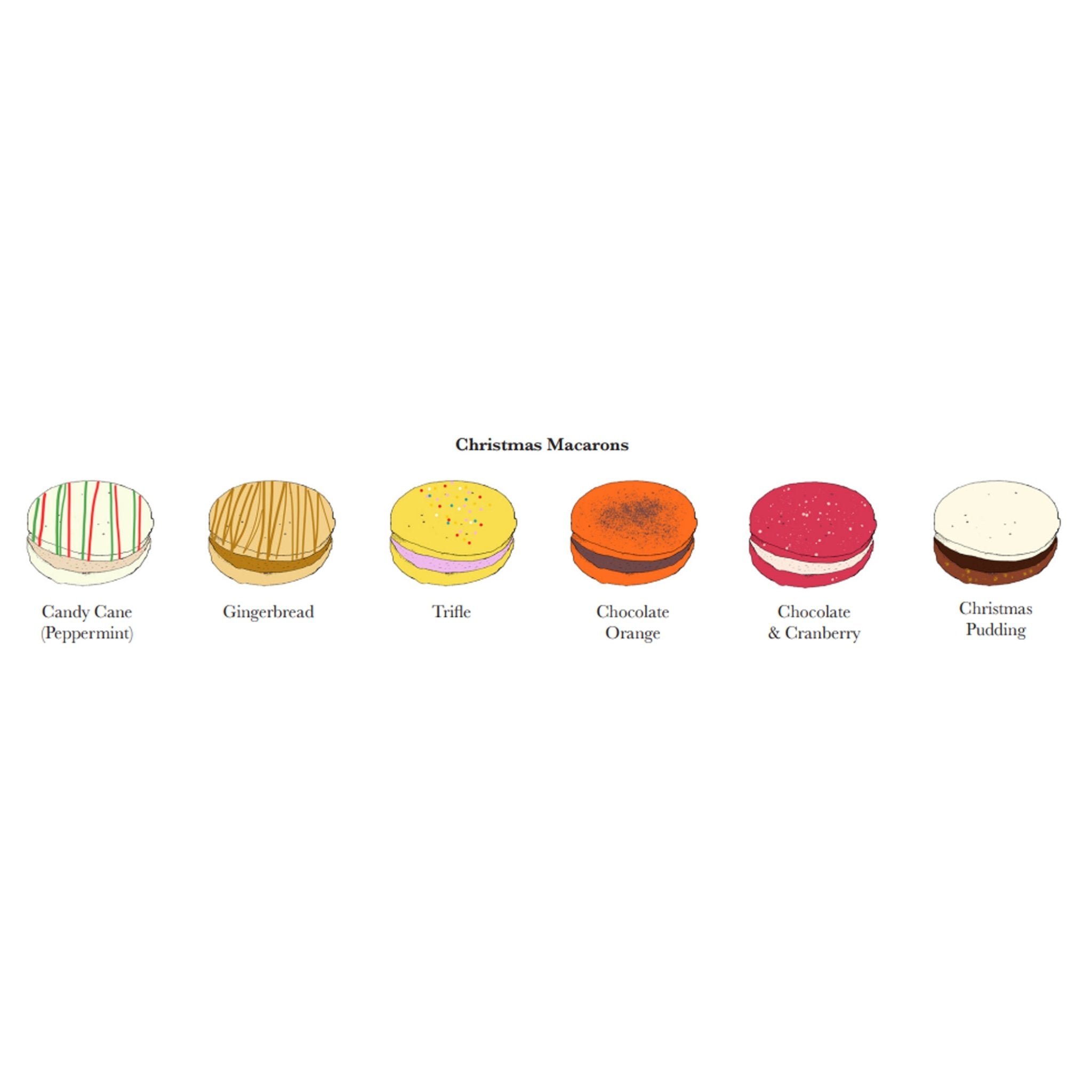 6 Christmas Macarons - Biscuiteers