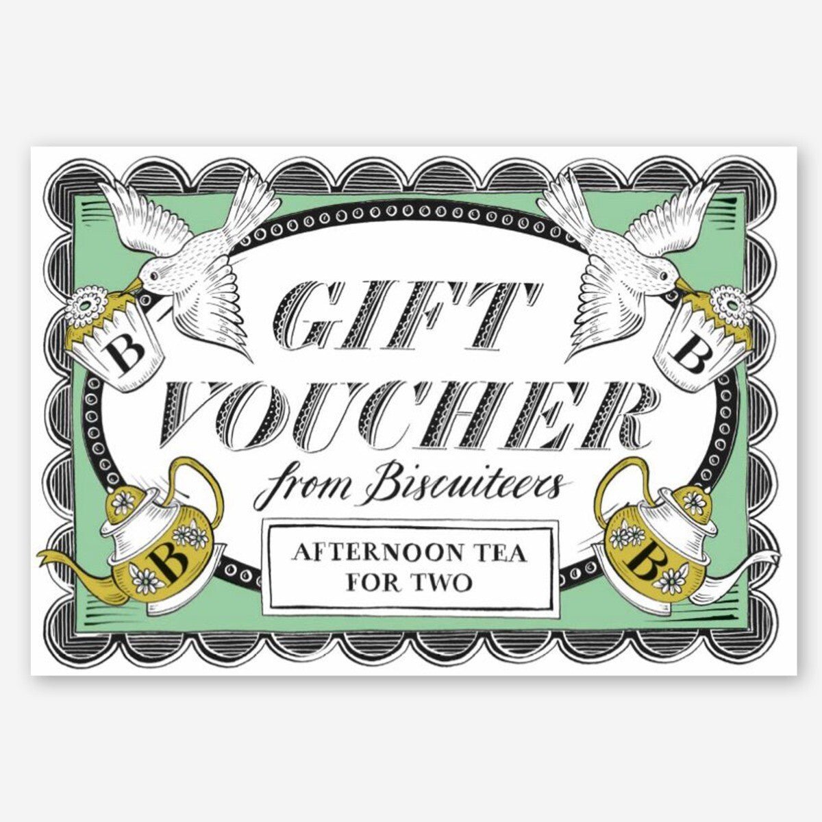 Afternoon Tea For Two Gift Voucher - Biscuiteers