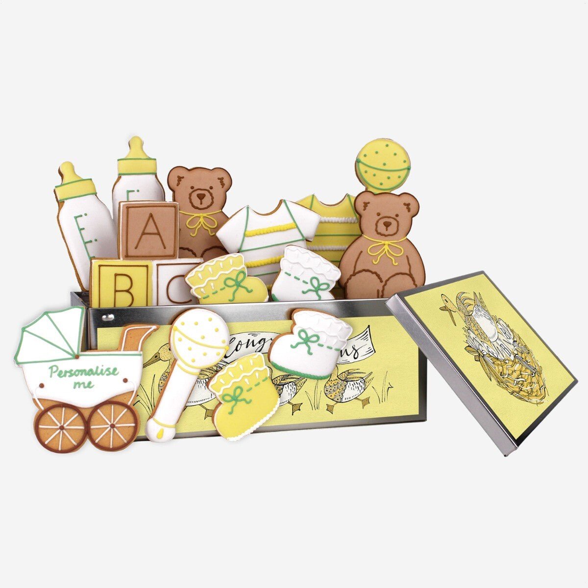 Baby Shower & Bunny Biscuit Gift Box - Biscuiteers
