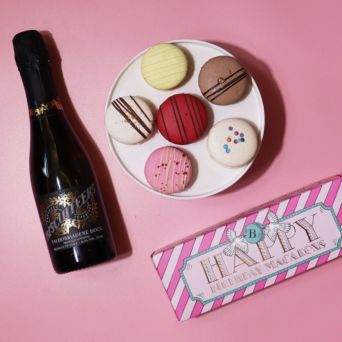 Birthday Macarons Mini Gift Box - Biscuiteers