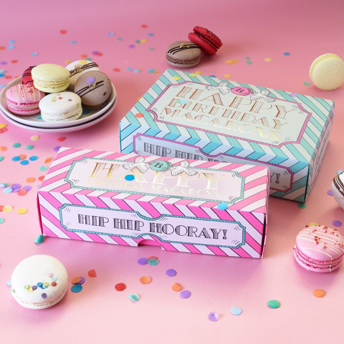 Birthday Macarons Mini Gift Box - Biscuiteers