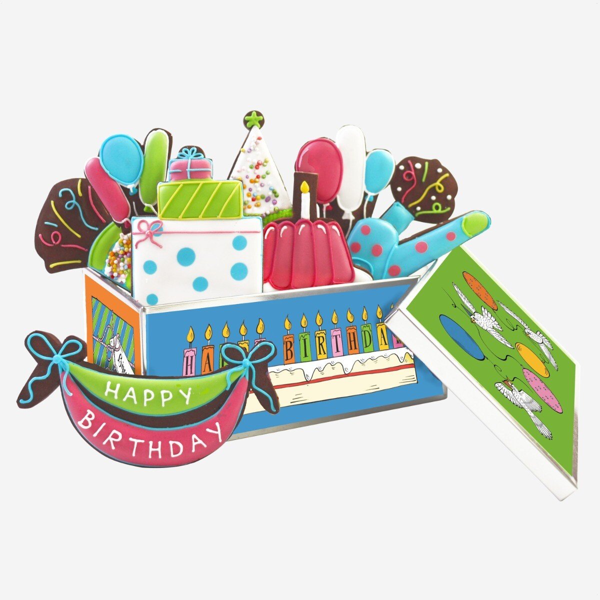 Birthday Surprises Biscuit Tin - Biscuiteers