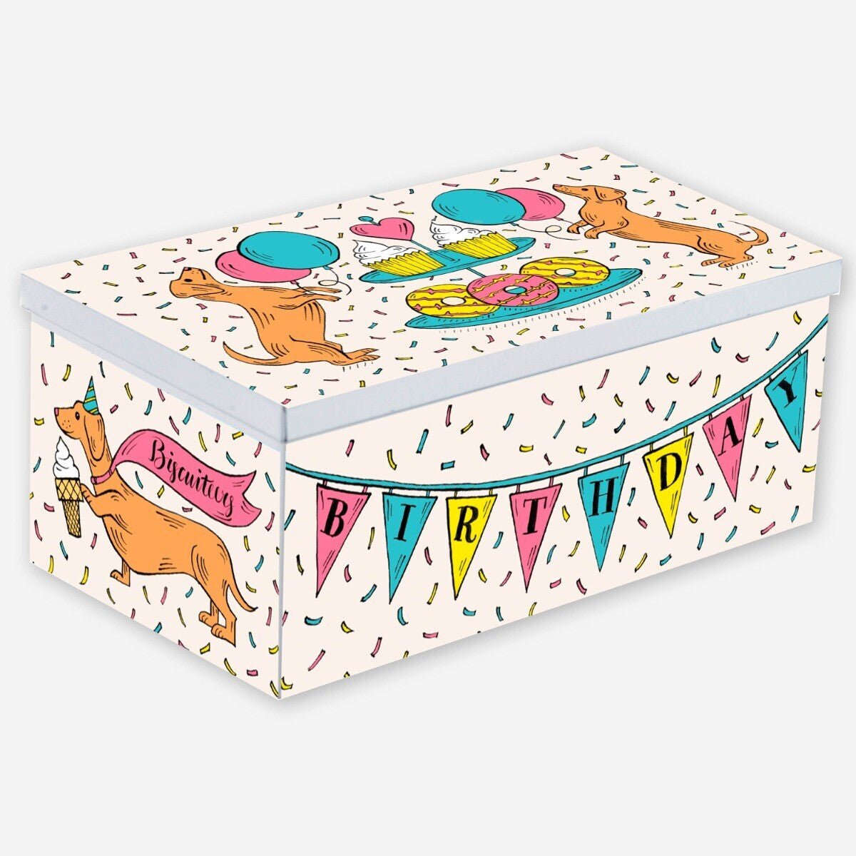 Birthday Treats Macaron Gift Box - Biscuiteers