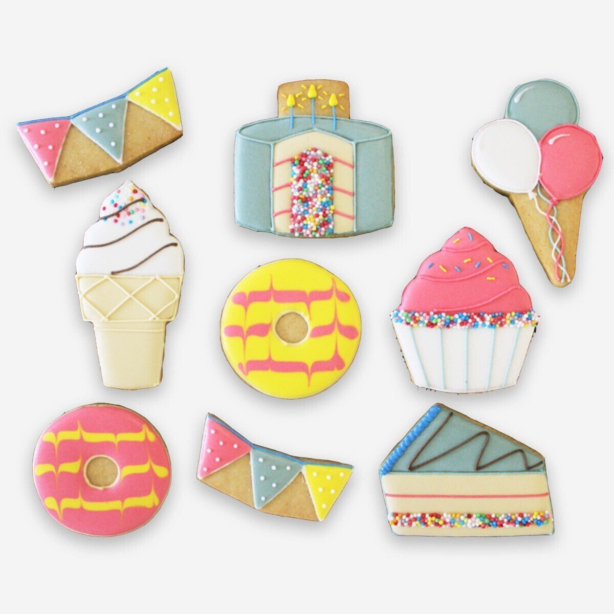 Birthday Treats Macaron Gift Box - Biscuiteers