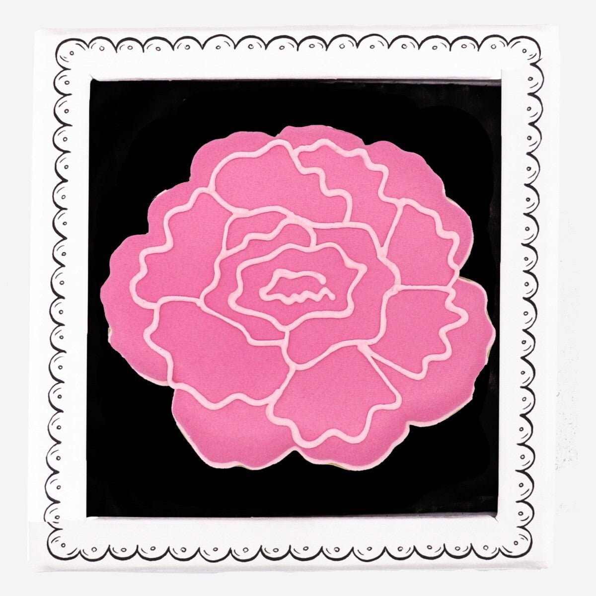 Carnation January Birth Flower Letterbox Biscuit - Biscuiteers