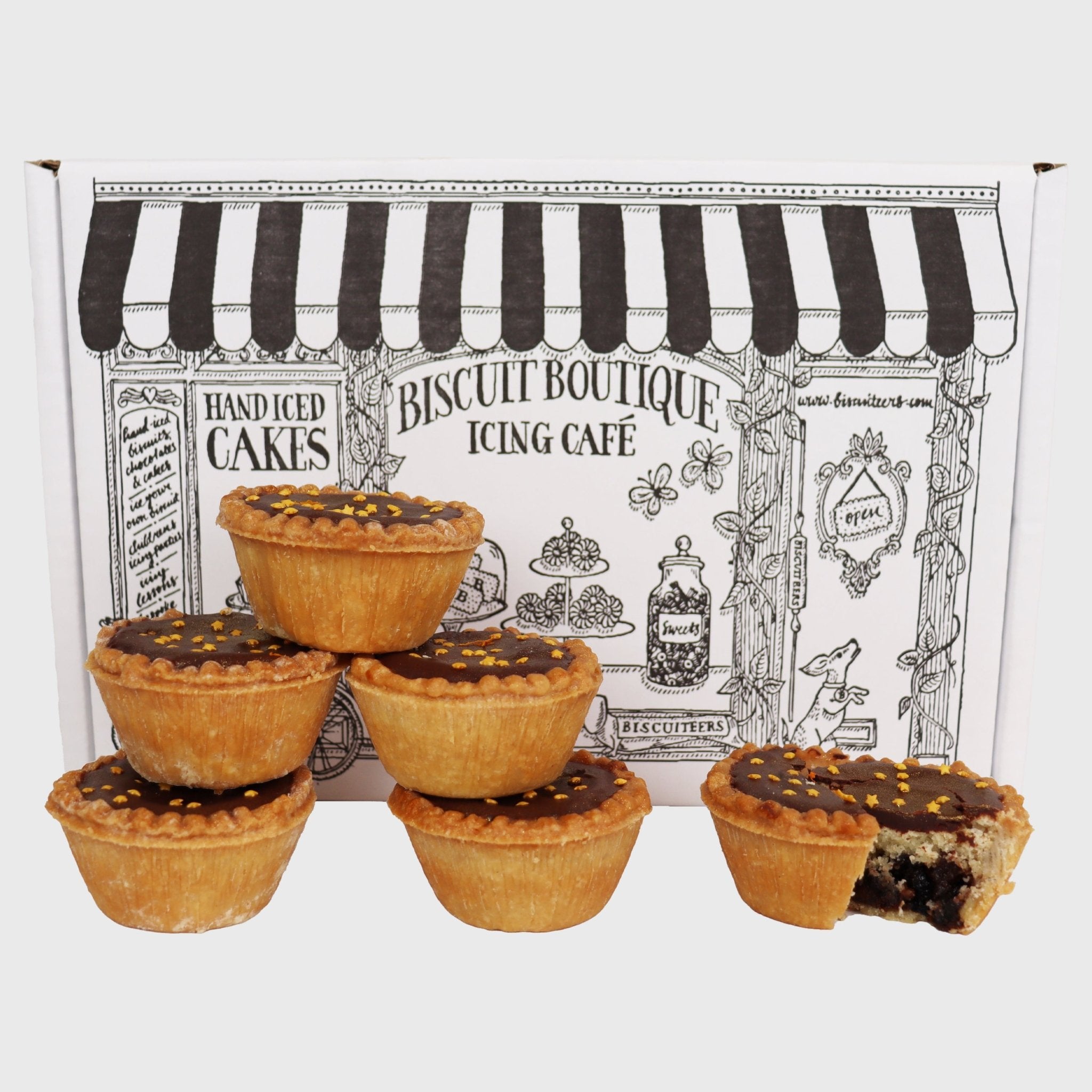 Chocolate Orange Mince Pies - Biscuiteers