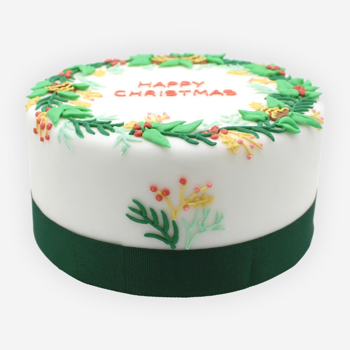 Christmas Holly Cake - Biscuiteers