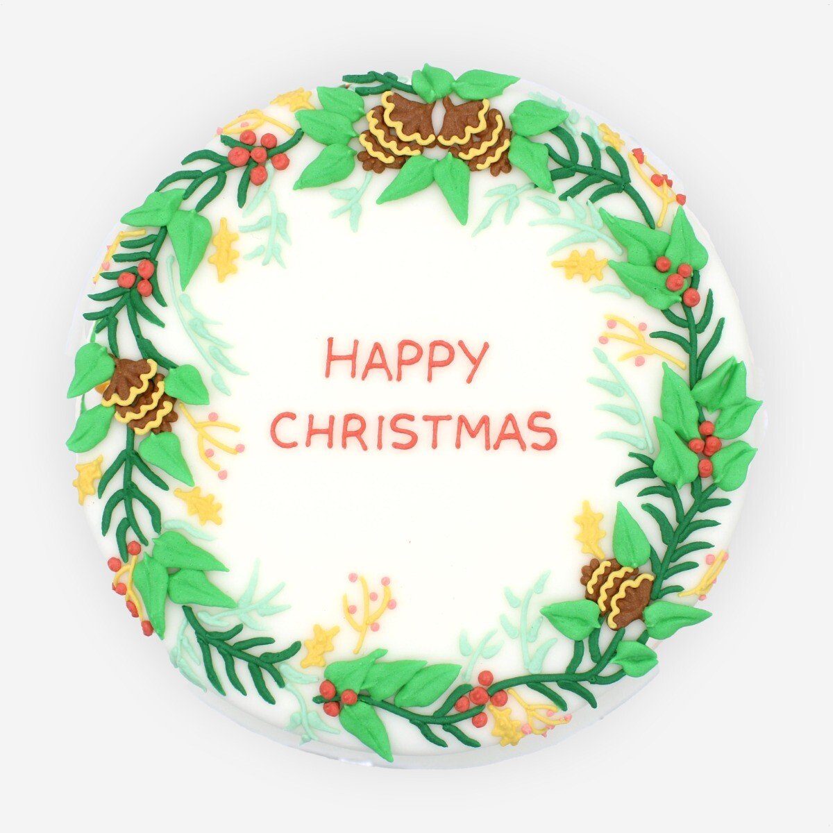 Christmas Holly Cake - Biscuiteers