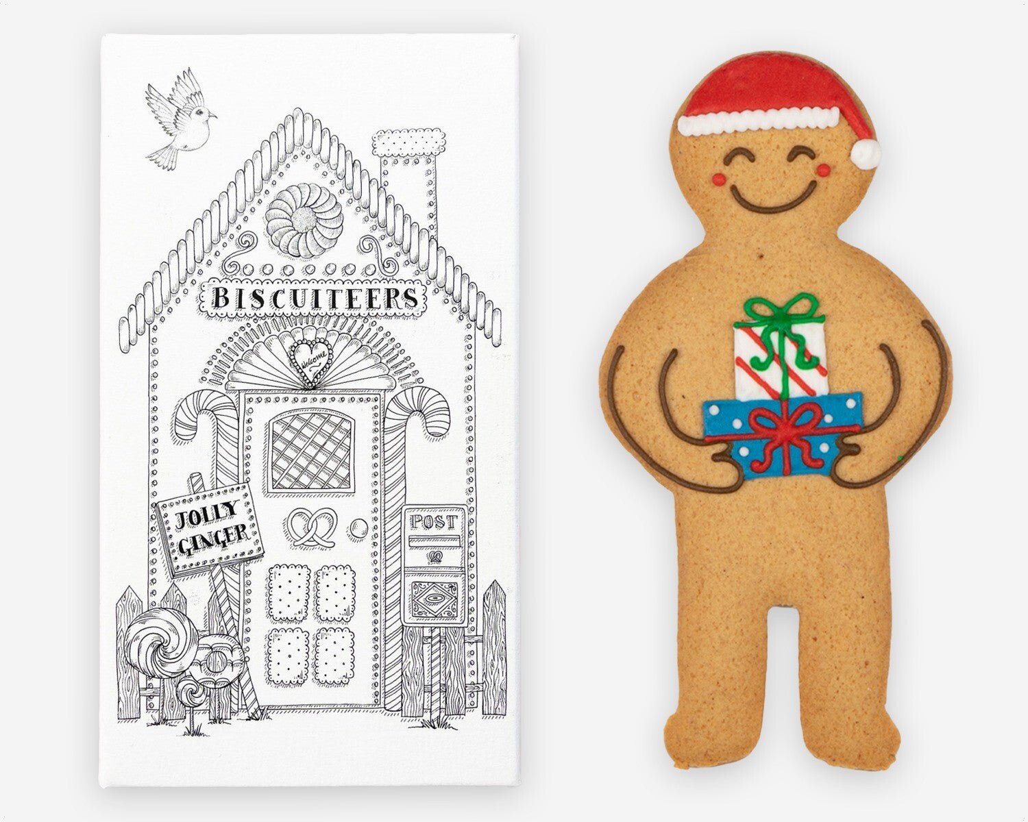 Christmas Present Jolly Ginger - Biscuiteers