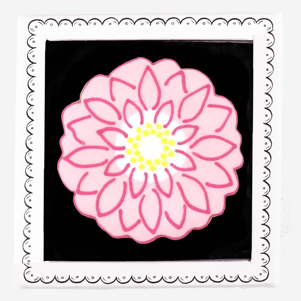 Chrysanthemum November Birth Flower Letterbox Biscuit - Biscuiteers