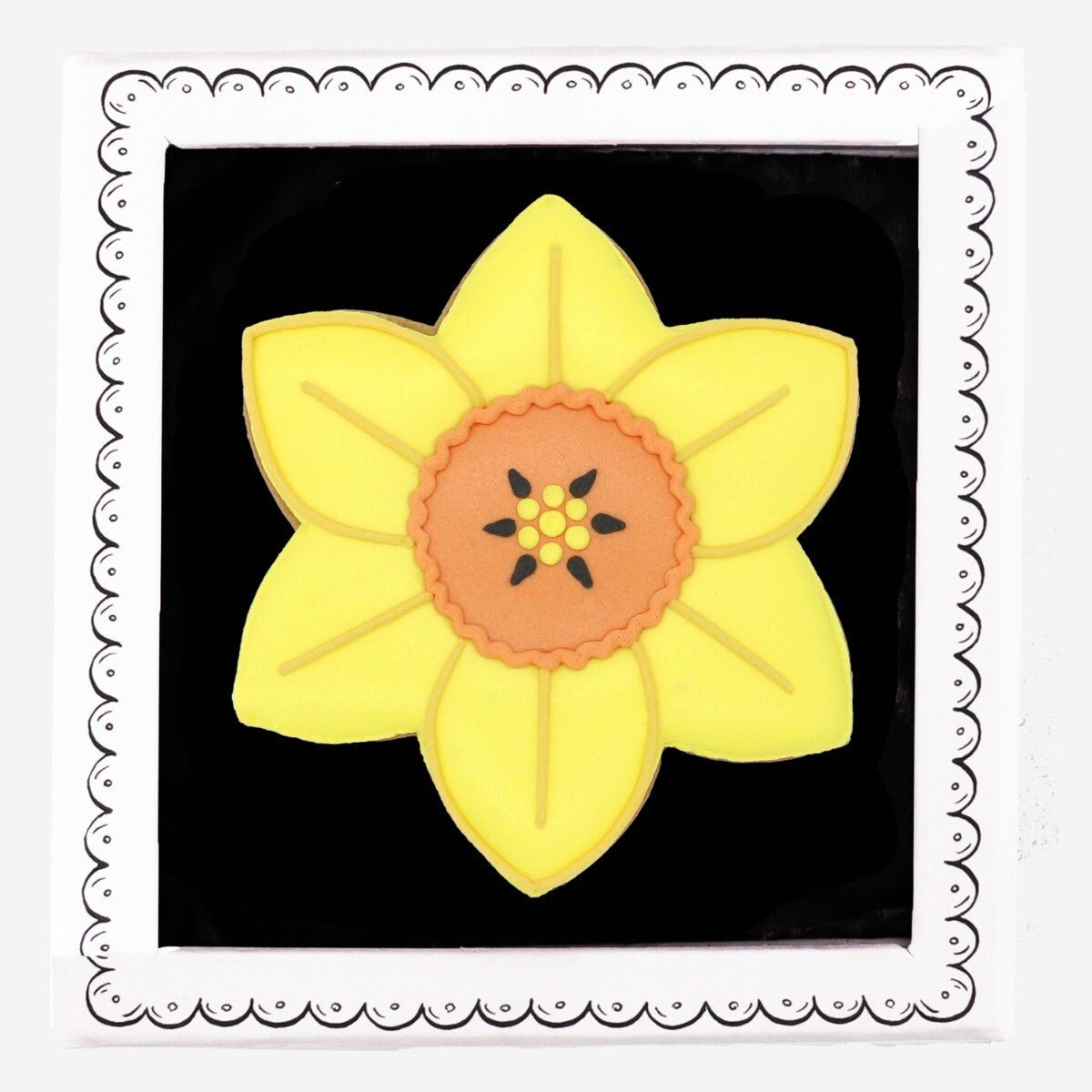 Daffodil March Birth Flower Letterbox Biscuit - Biscuiteers