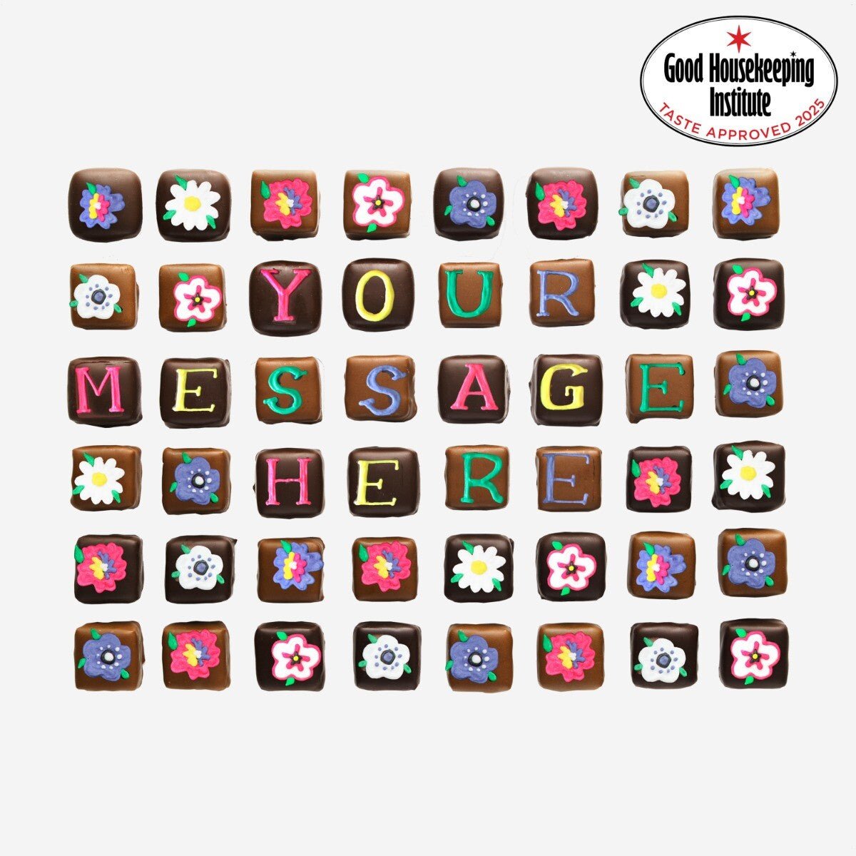 Giant Tin Personalised Bouquet Chocolates - Biscuiteers