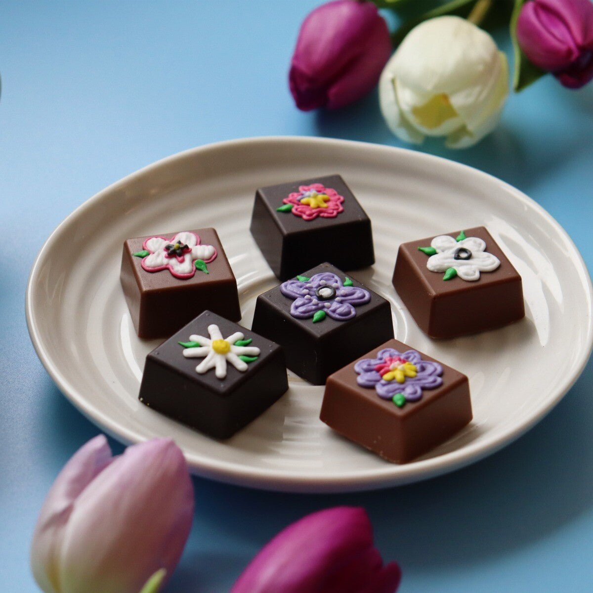 Giant Tin Personalised Bouquet Chocolates - Biscuiteers