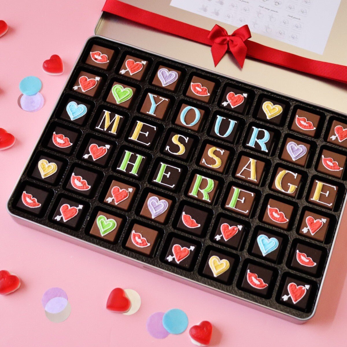 Giant Tin Personalised Love Chocolates - Biscuiteers
