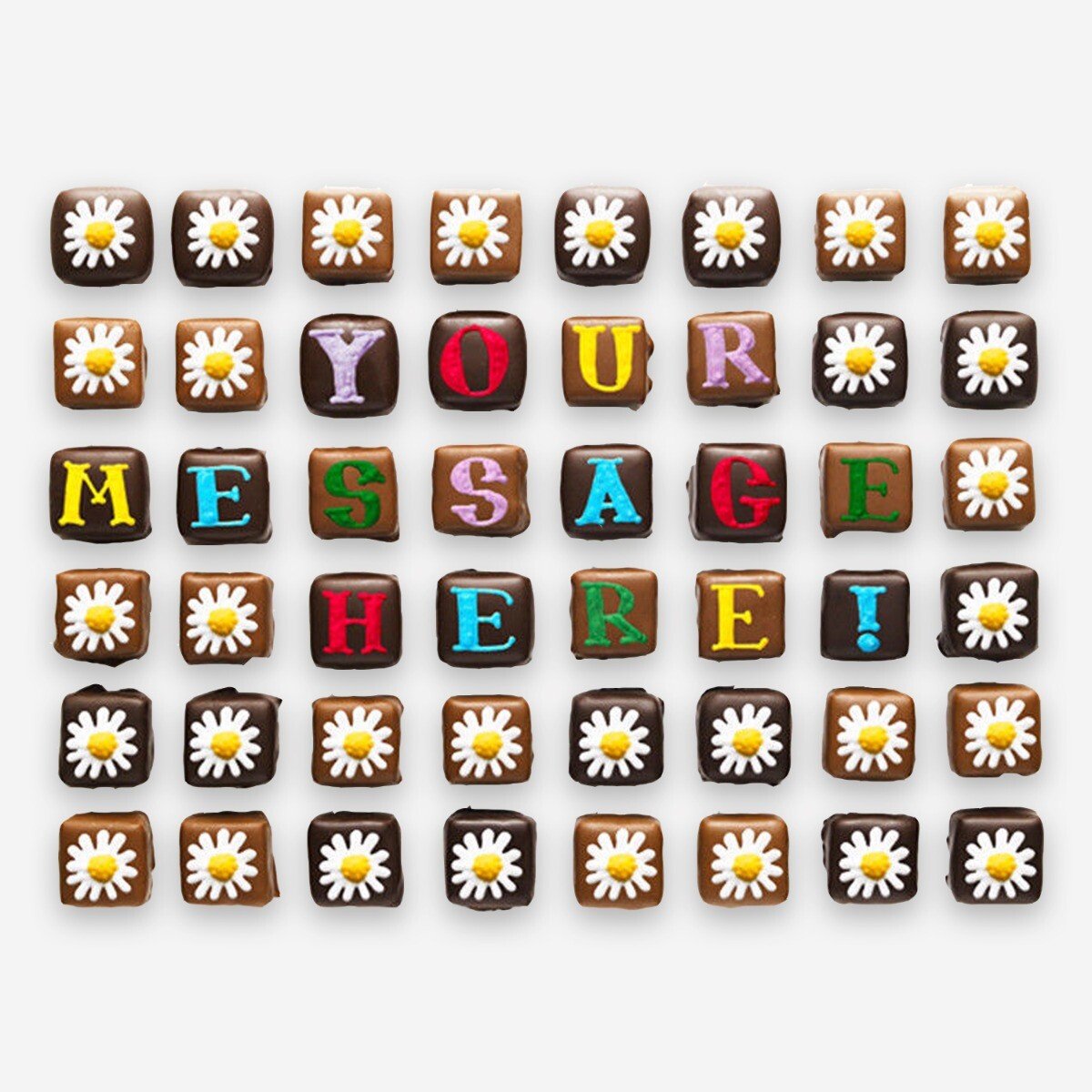 Giant Tin Thank You Personalised Message Chocolates - Biscuiteers