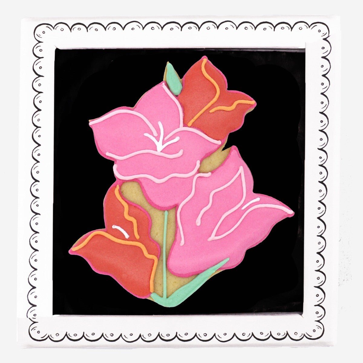Gladiolus August Birth Flower Letterbox Biscuit - Biscuiteers