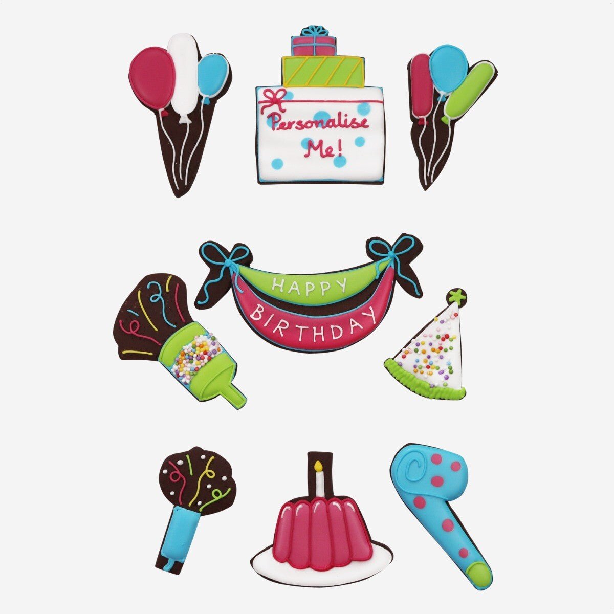 Happy Birthday Prosecco Gift Box - Biscuiteers