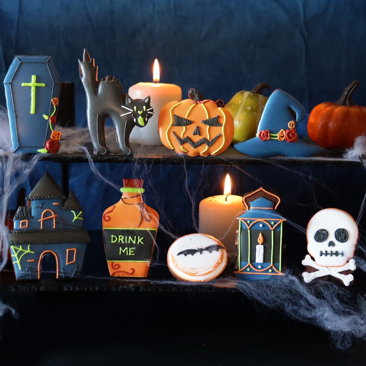 Hand-iced Tea For Two Luxe Biscuit Tin, perfect personalised gift or birthday biscuit for tea lovers.