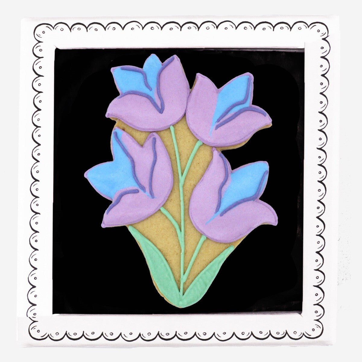 Larkspur July Birth Flower Letterbox Biscuit - Biscuiteers