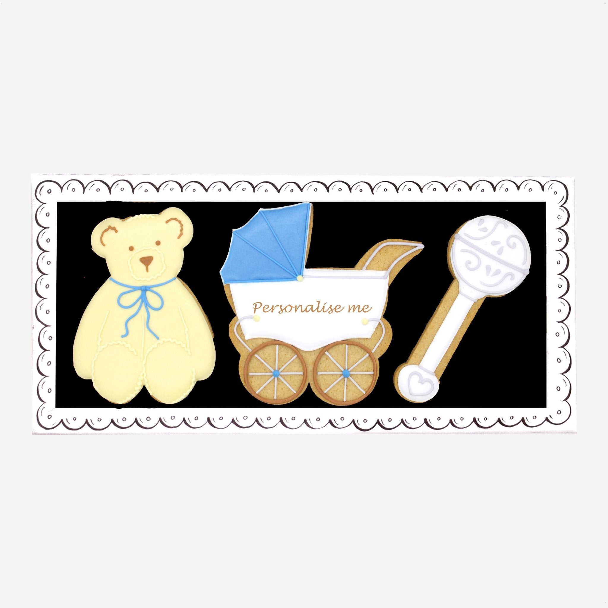New Baby Mini Tea Gift Box - Biscuiteers