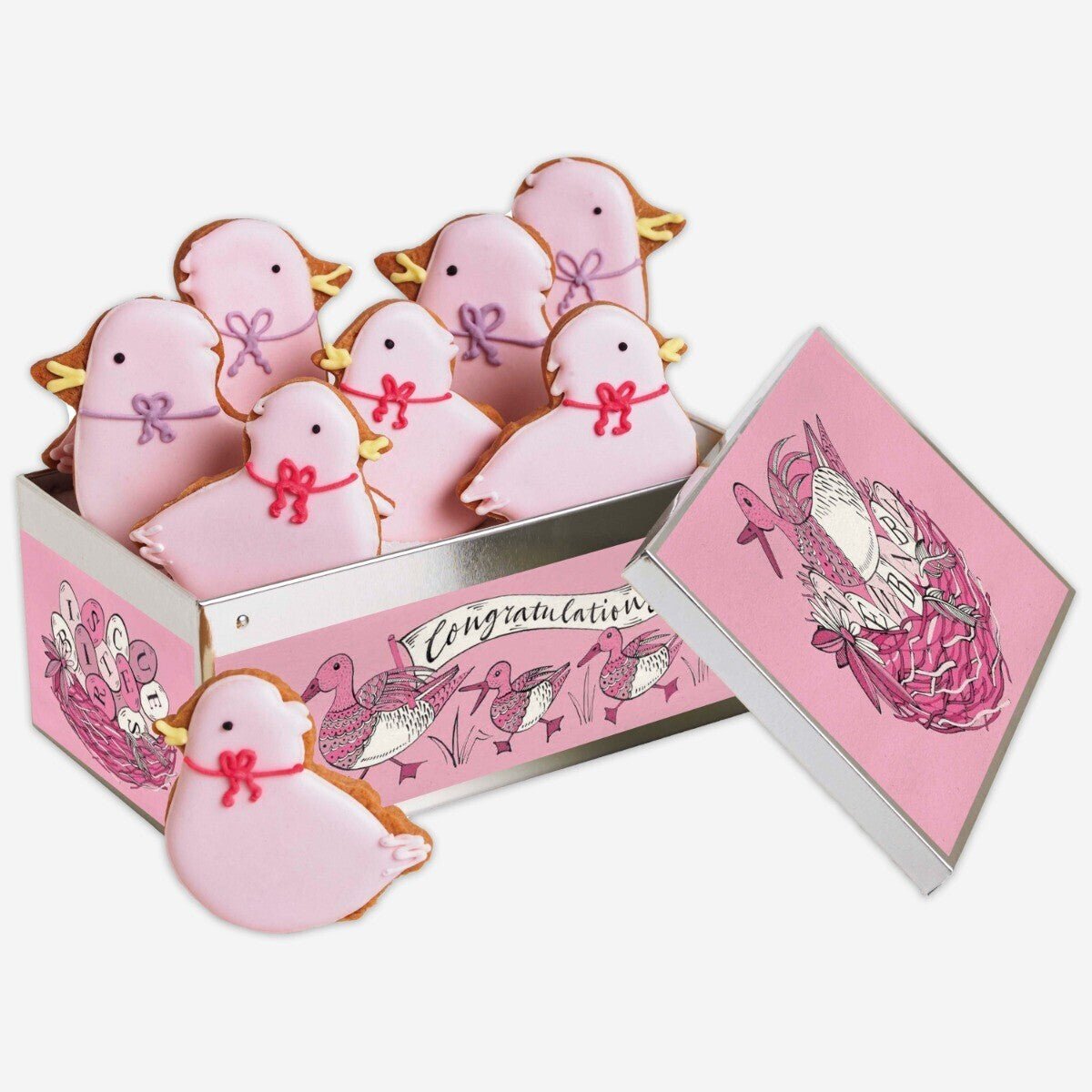 Personalised Baby Girl Biscuit Tin - Biscuiteers