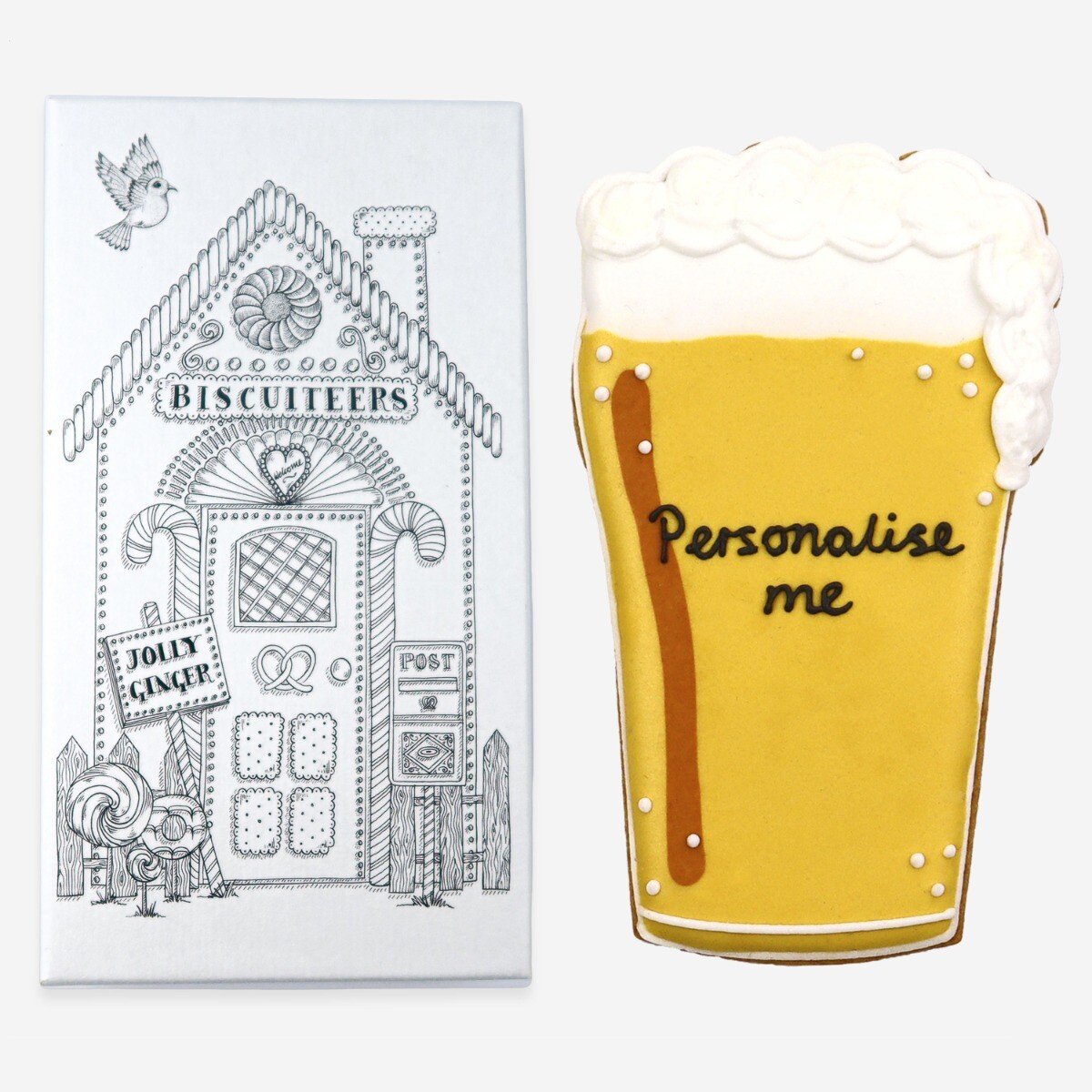 Personalised Beer Small Letterbox Biscuit - Biscuiteers