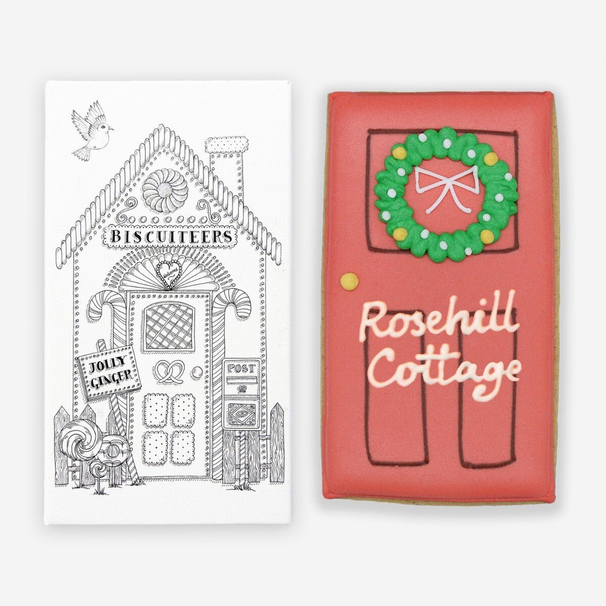 Personalised Christmas Door Letterbox Biscuit - Biscuiteers