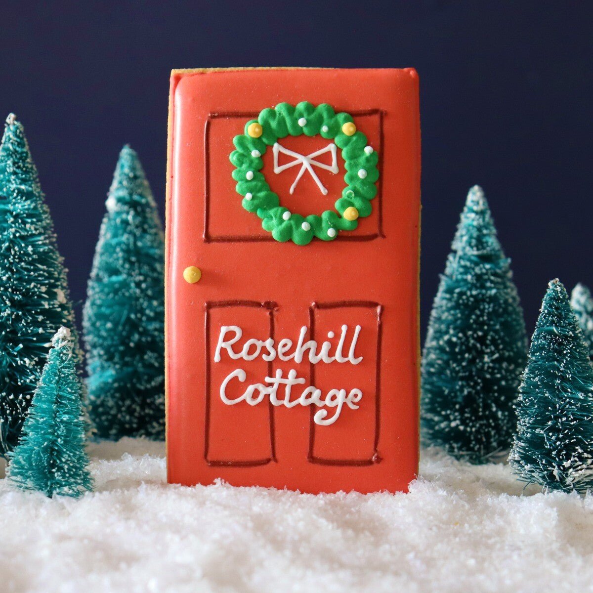 Personalised Christmas Door Letterbox Biscuit - Biscuiteers