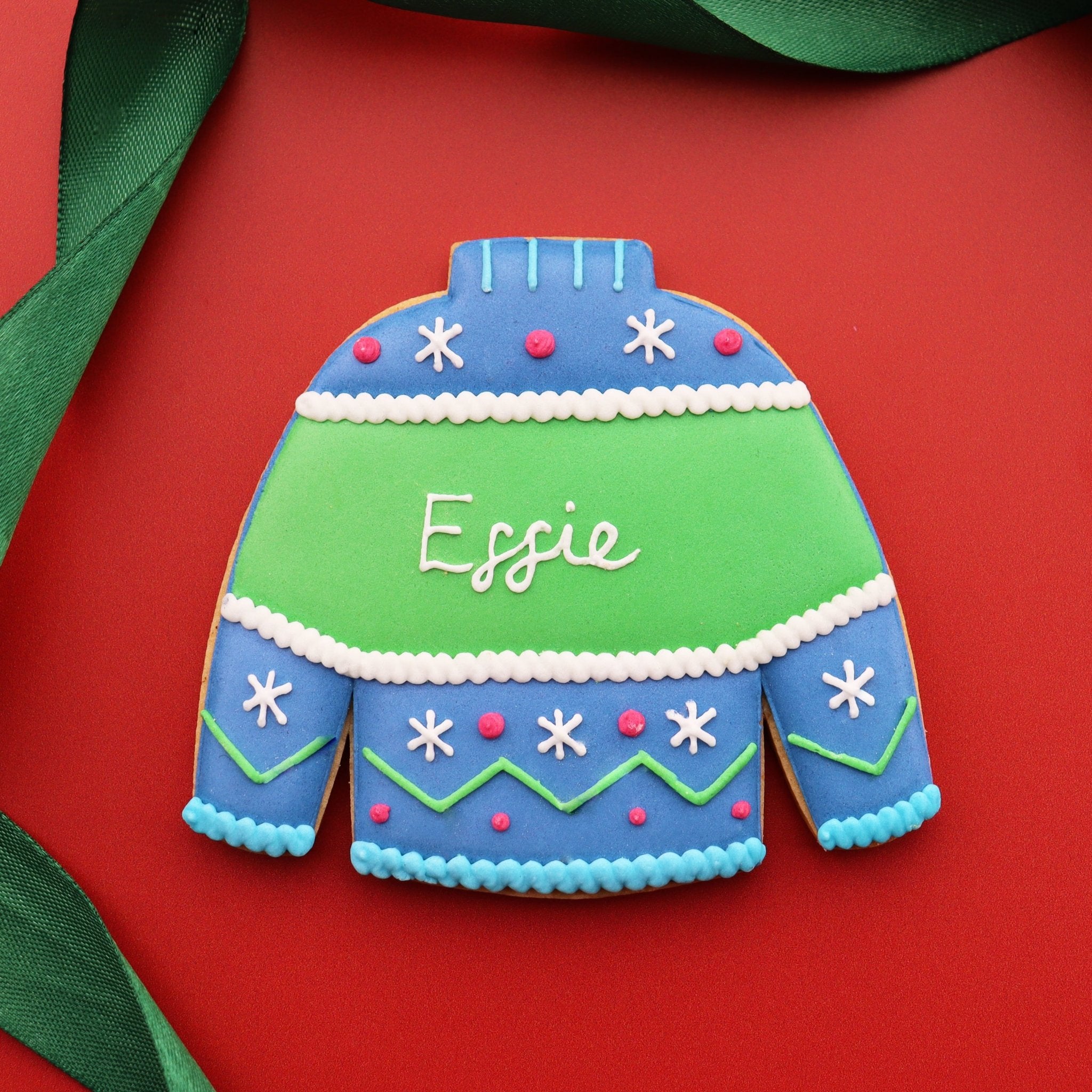 Personalised Christmas Jumper Letterbox Biscuit - Biscuiteers