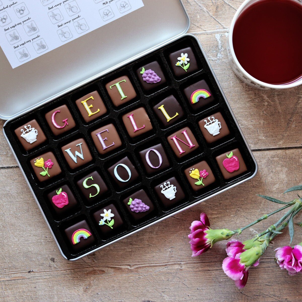 Personalised Get Well Soon Chocolates Medium Tin - Biscuiteers