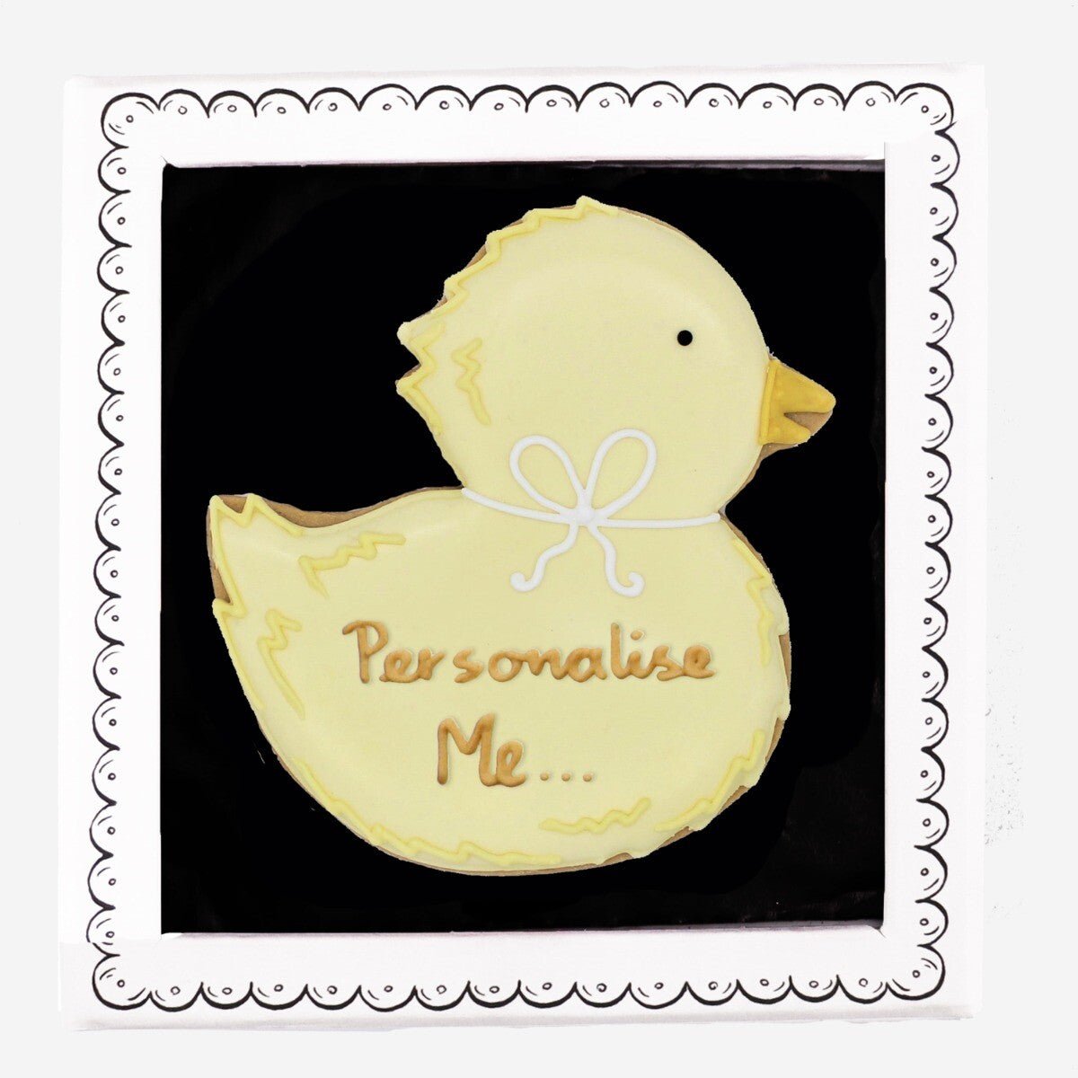 Personalised New Baby Duck Letterbox Biscuit - Biscuiteers