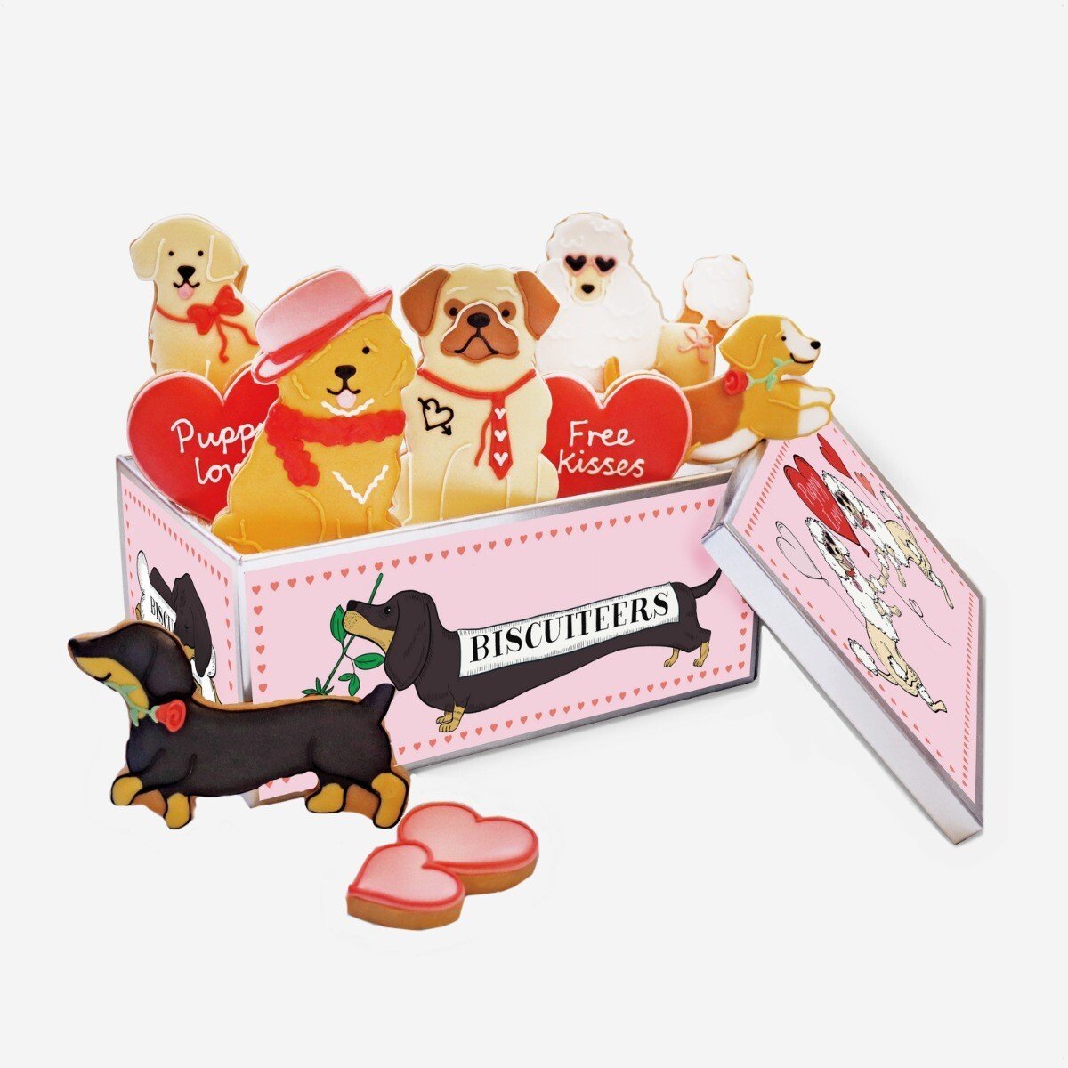 Puppy Love Biscuit Tin - Biscuiteers