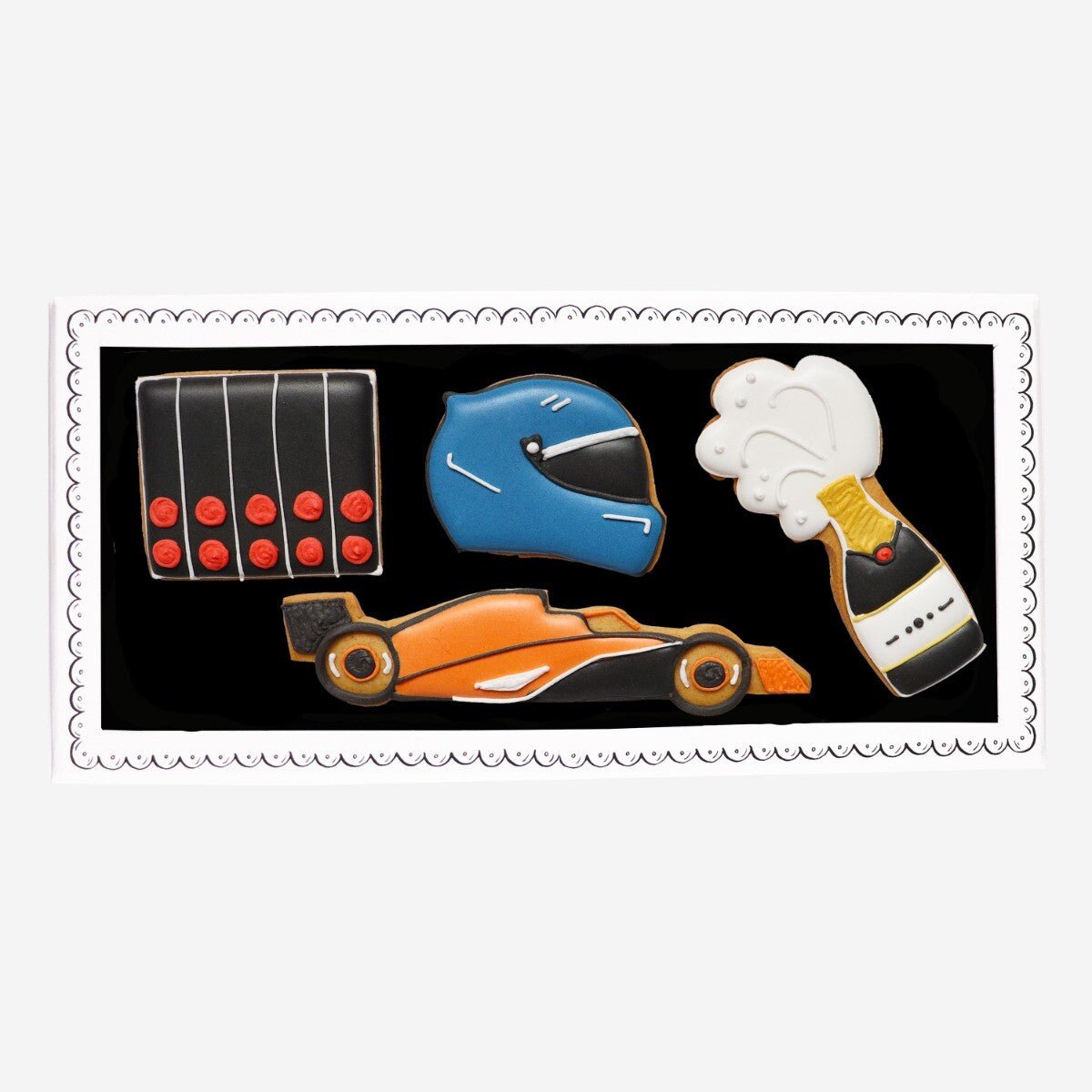 Racing Letterbox Biscuits - Biscuiteers