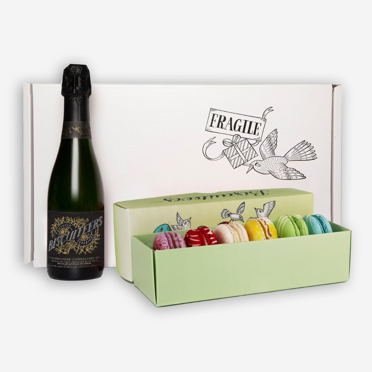 Rainbow Macarons Mini Gift Box - Biscuiteers