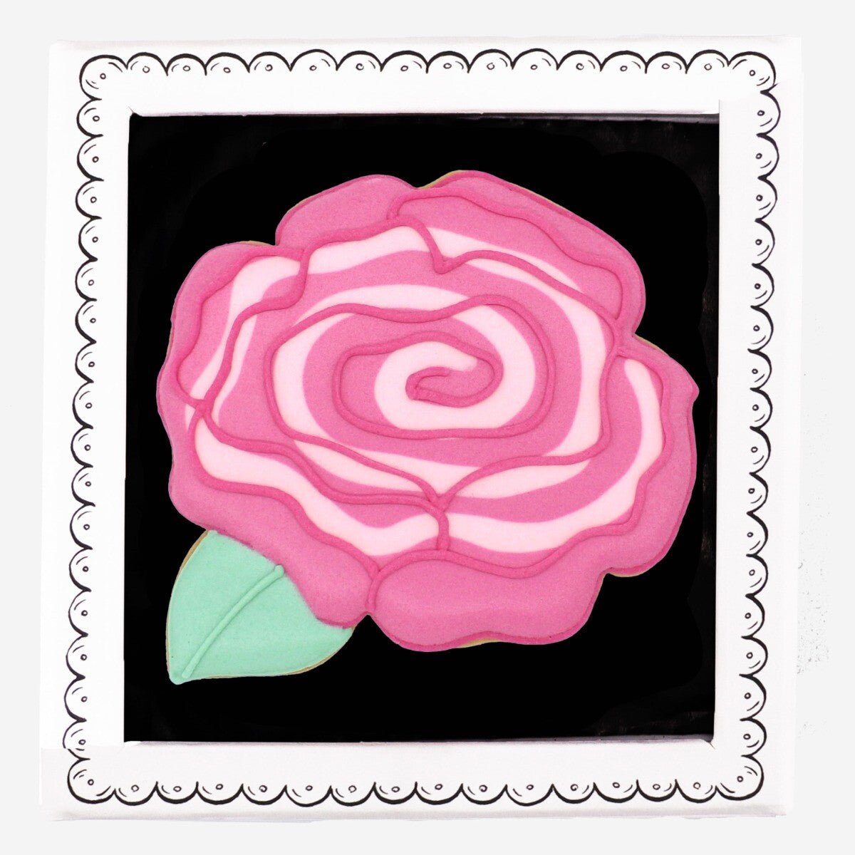 Rose June Birth Flower Letterbox Biscuit - Biscuiteers