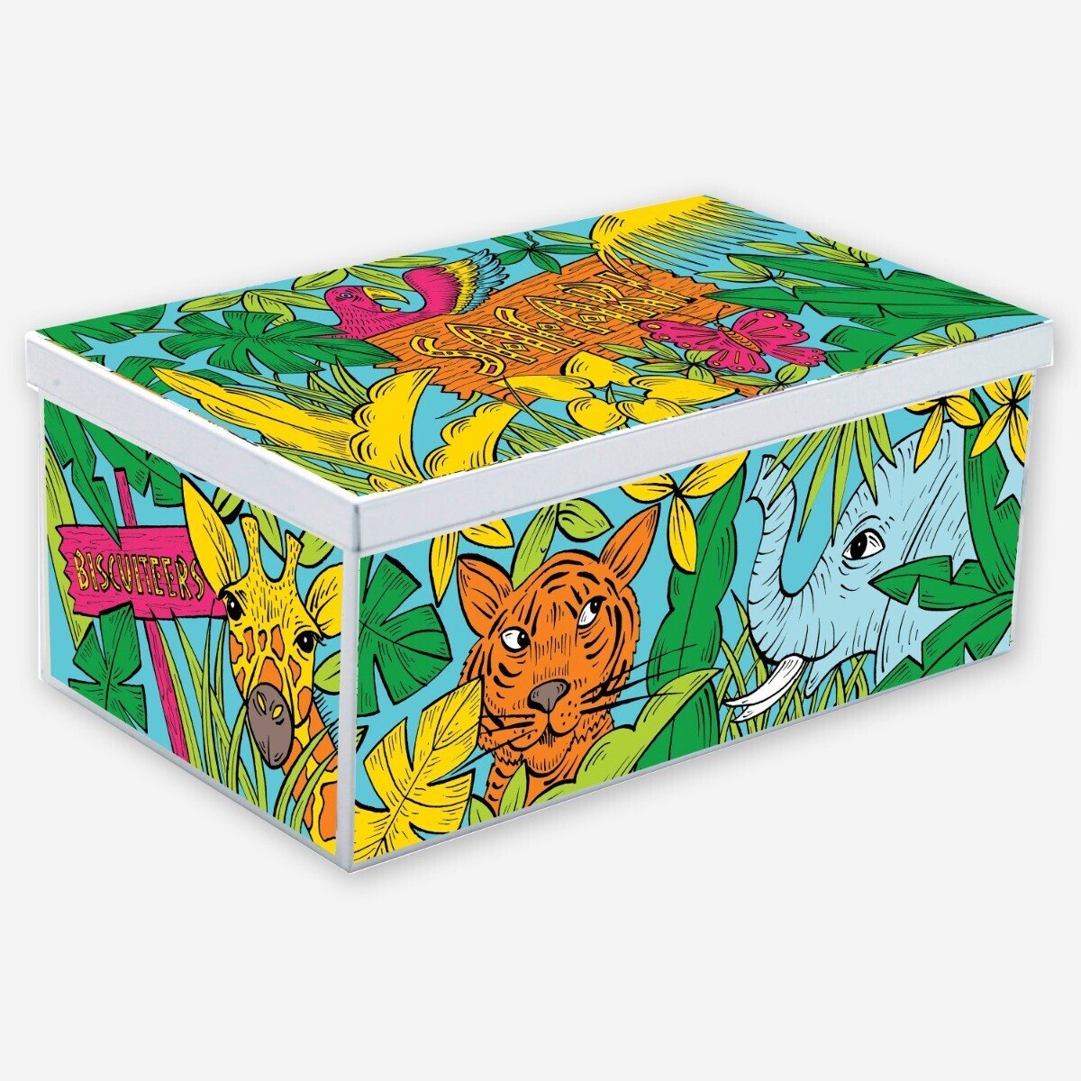 Safari Medium Biscuit Tin - Biscuiteers