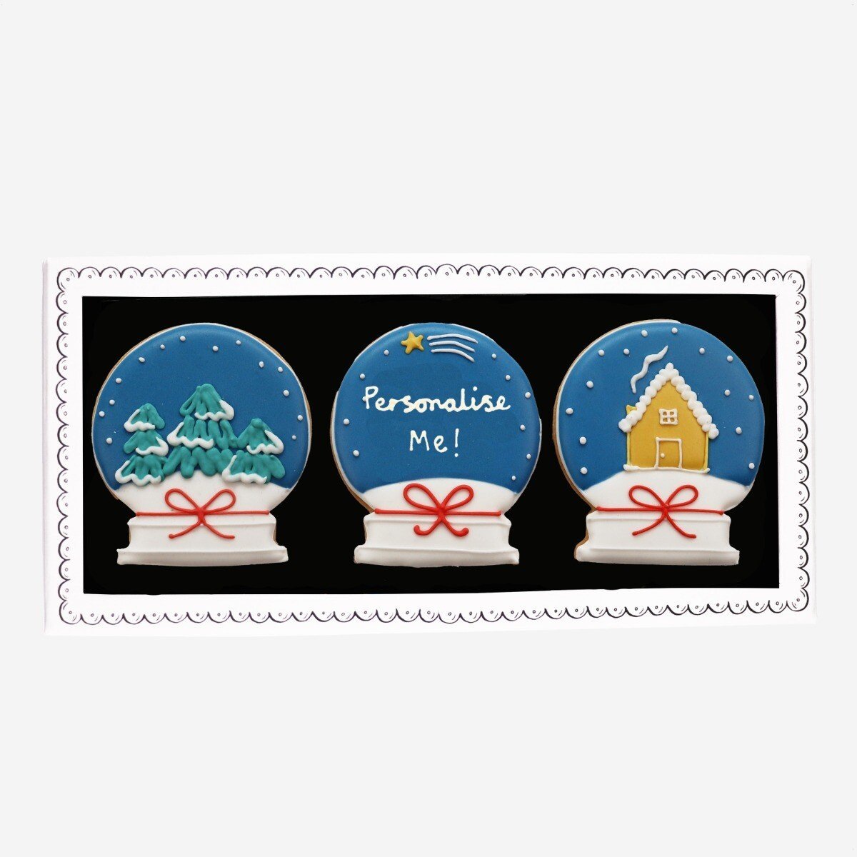 Snow Globe Letterbox Biscuits - Biscuiteers