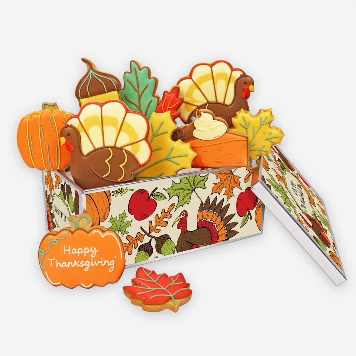 Thanksgiving Biscuit Tin - Biscuiteers