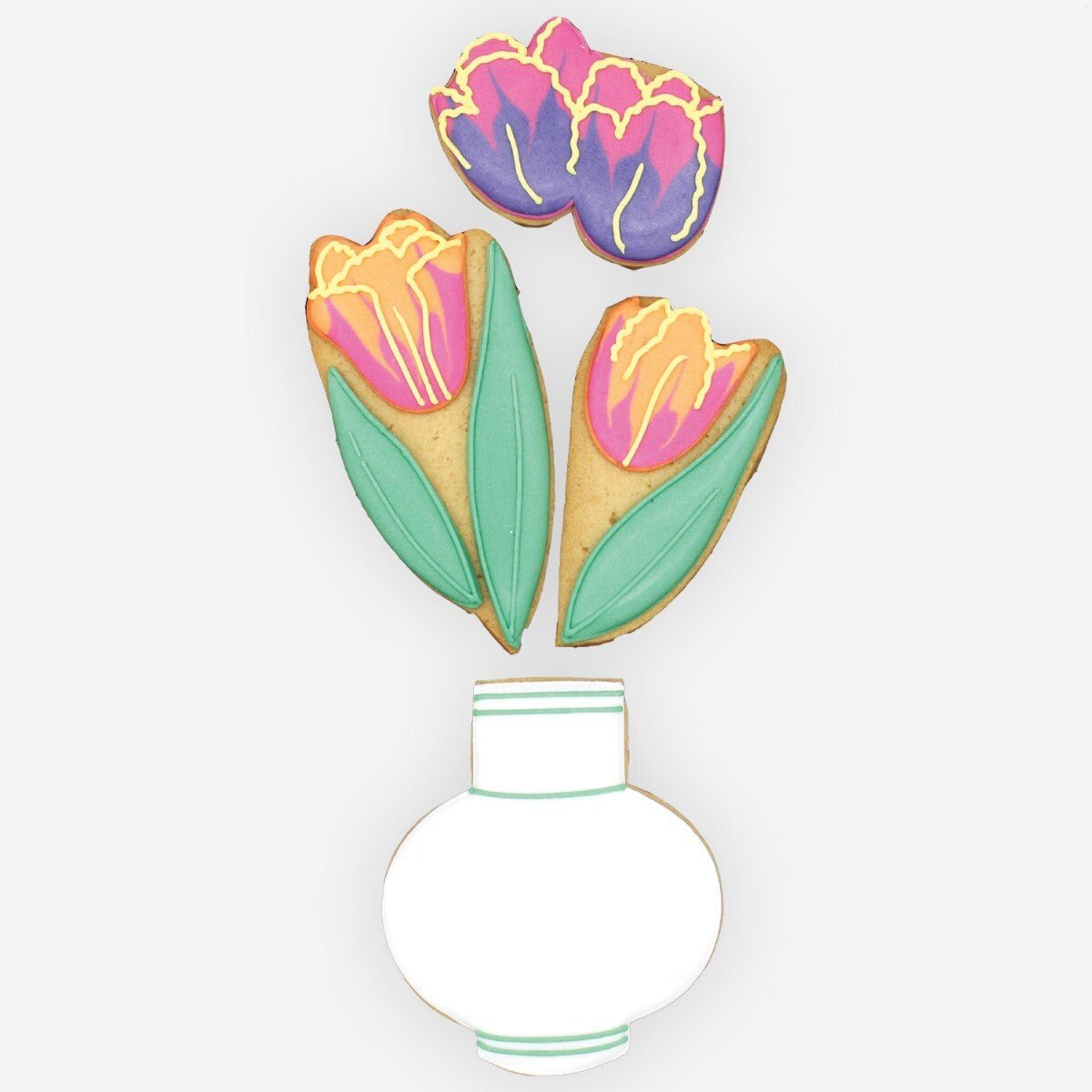 Tulips And Candle Gift Box - Biscuiteers