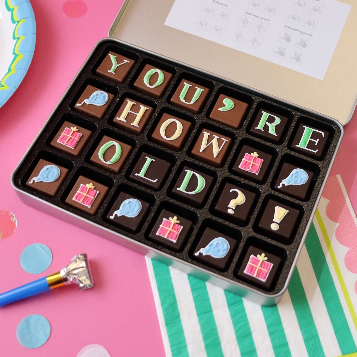 You're How Old!? Medium Tin Of Chocolates - Biscuiteers